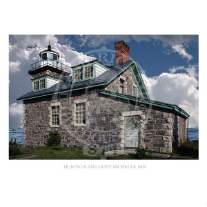 Huron Island Light Michigan 1868
