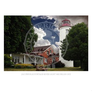 Jacobsville Portage River Light Michigan 1870