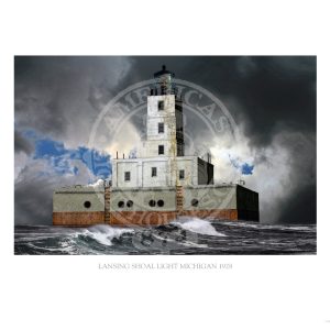 Lansing Shoal Light Michigan 1928