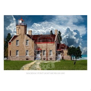 Mackinac Point Light Michigan 1890