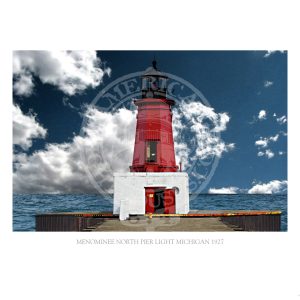 Menominee North Pier Light Michigan 1927