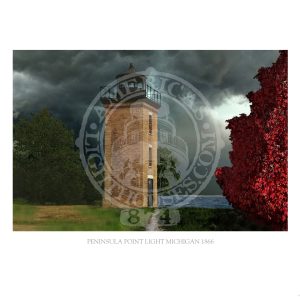 Peninsula Point Light Michigan 1866