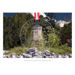 Pipe Island Light Michigan 1888