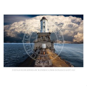 Portage River Keweenaw Waterway Lower Entrance Light Michigan 1920