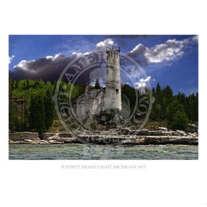 Poverty Island Light Michigan 1875