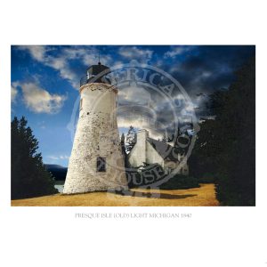 Presque Isle Old Light Michigan 1840