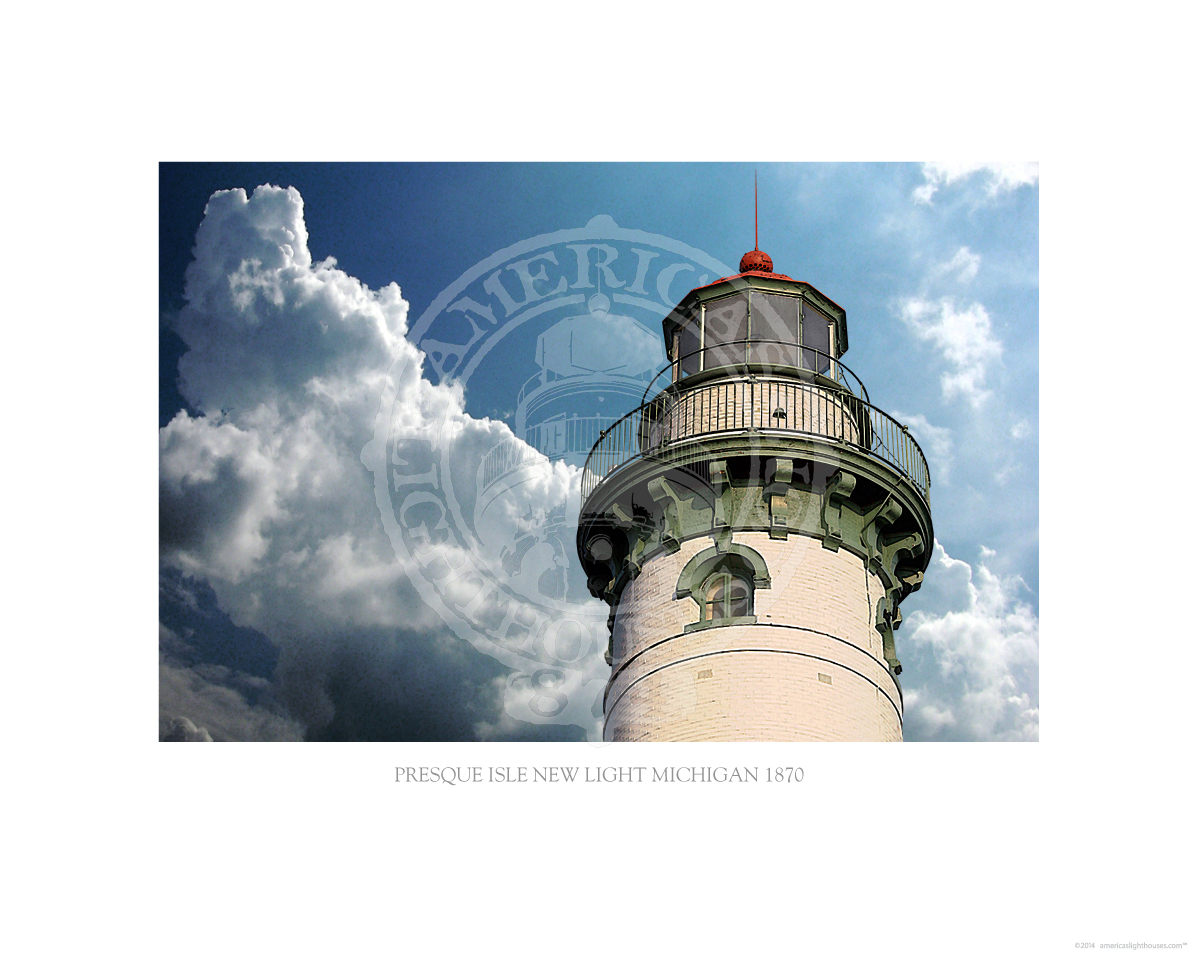 Presque Isle New Light Michigan 1870