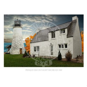 Presque Isle Old Light Michigan 1840