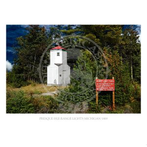Presque Isle Range Lights Michigan 1869