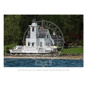 Round Island St Marys River Light Michigan