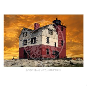 Round Island Light Michigan 1896