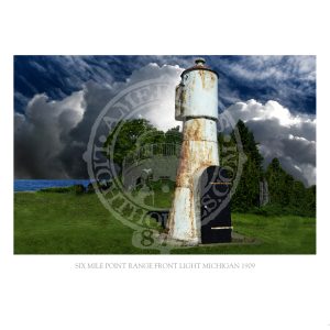 Six Mile Point Range Front Light Michigan 1909