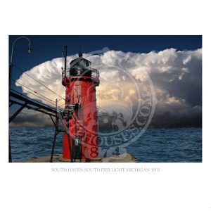 South Haven South Pier Light Michigan 1903
