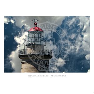 Spectacle Reef Light Michigan 1874