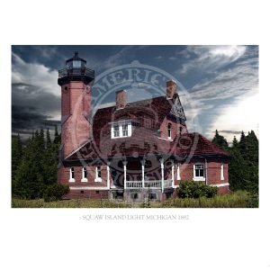 Squaw Island Light Michigan 1892