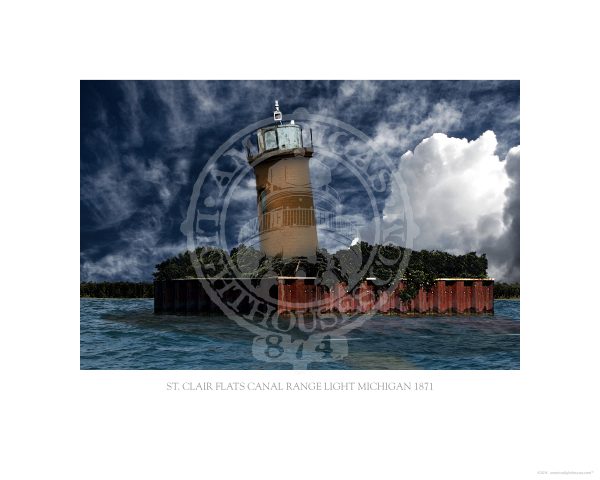 St Clair Flats Canal Range Light Michigan 1871