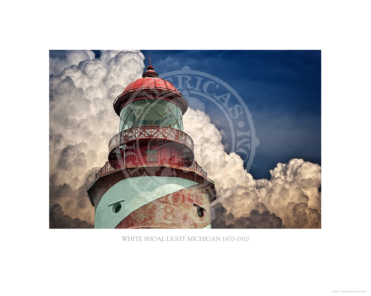 White Shoal Light Michigan 1870 1910