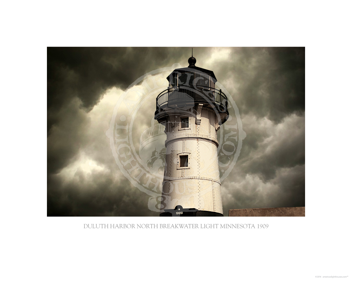 Duluth Harbor North Breakwater Light Minnesota 1909