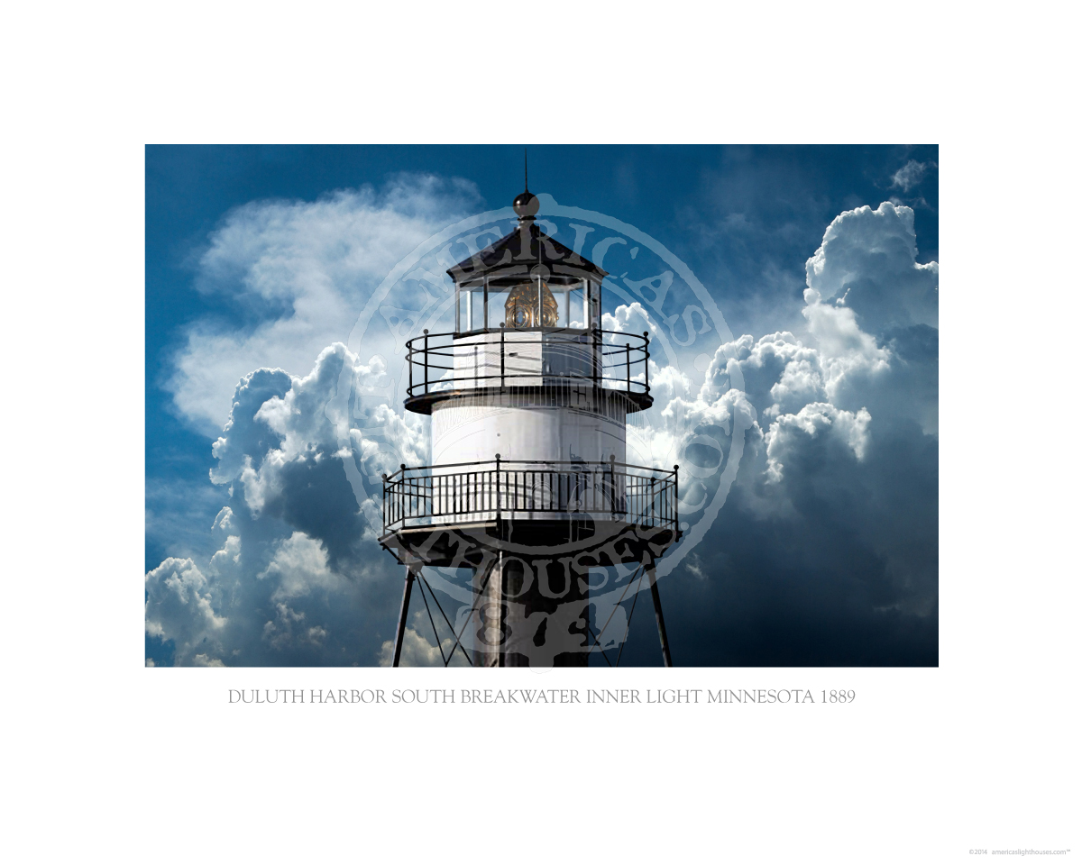 Duluth Harbor South Breakwater Inner Light Minnesota 1889