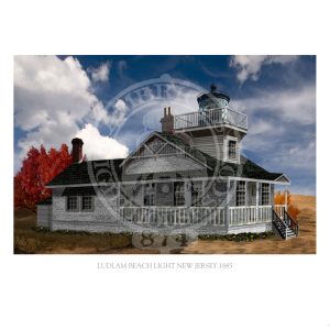 Ludlam Beach Light New Jersey 1885