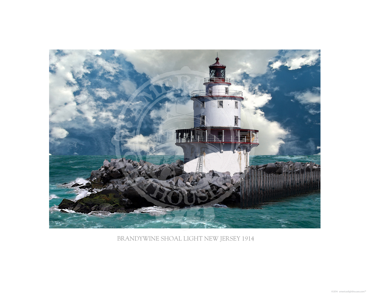 Brandywine Shoal Light New Jersey 1914