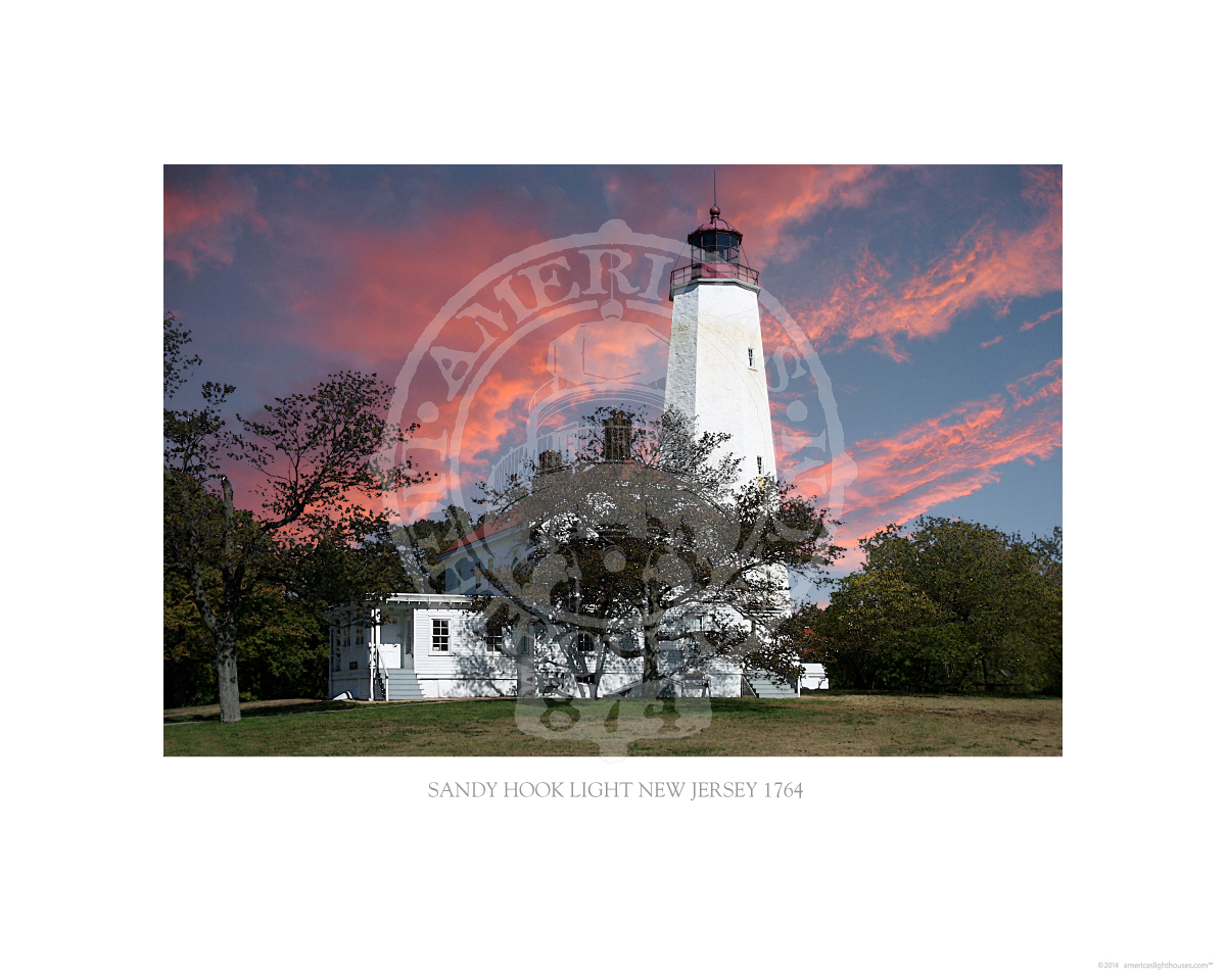 Sandy Hook Light New Jersey 1764