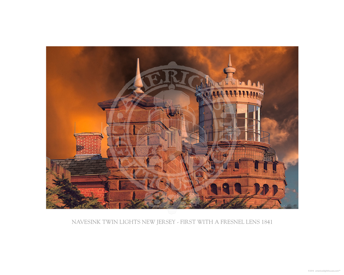 Navesink Twin Lights New Jersey 1841