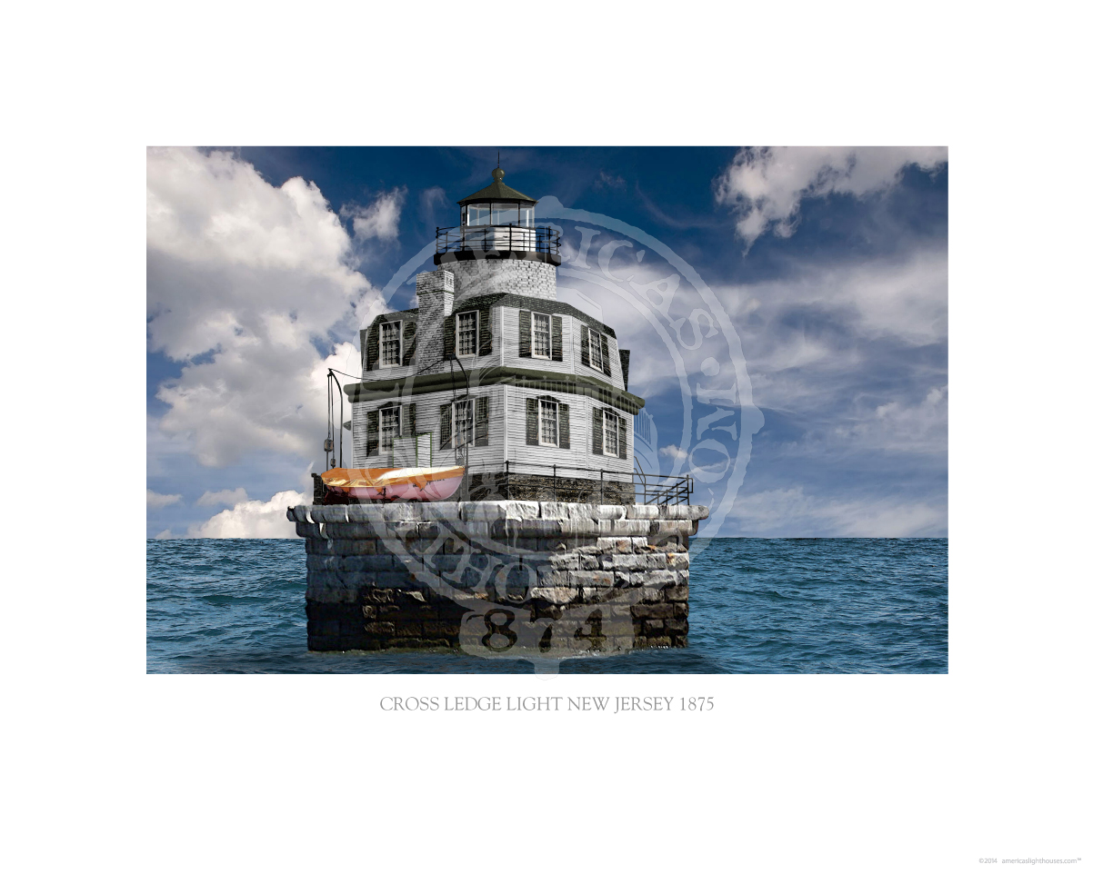 Cross Ledge Light New Jersey 1875