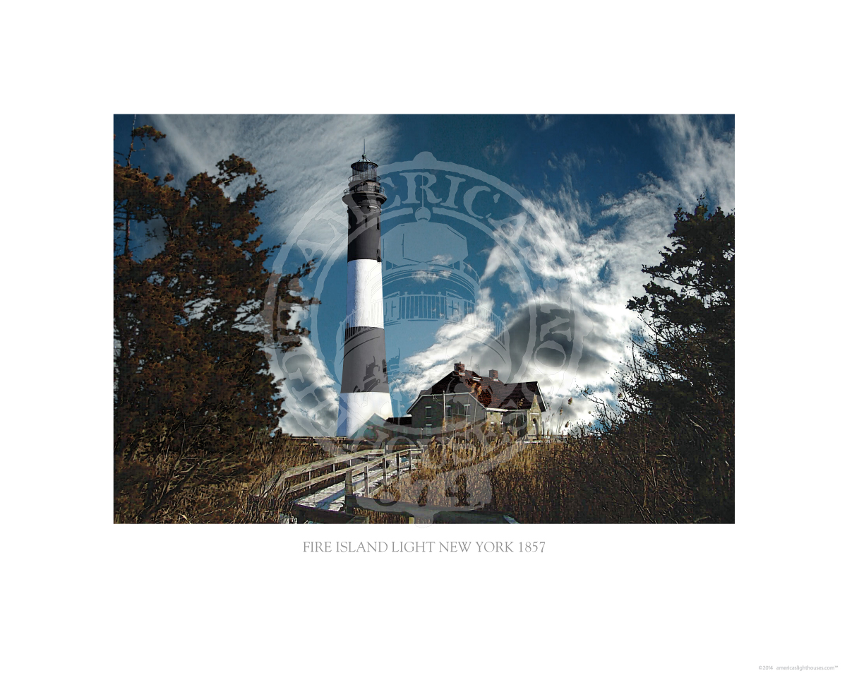 Fire Island Light New York 1857