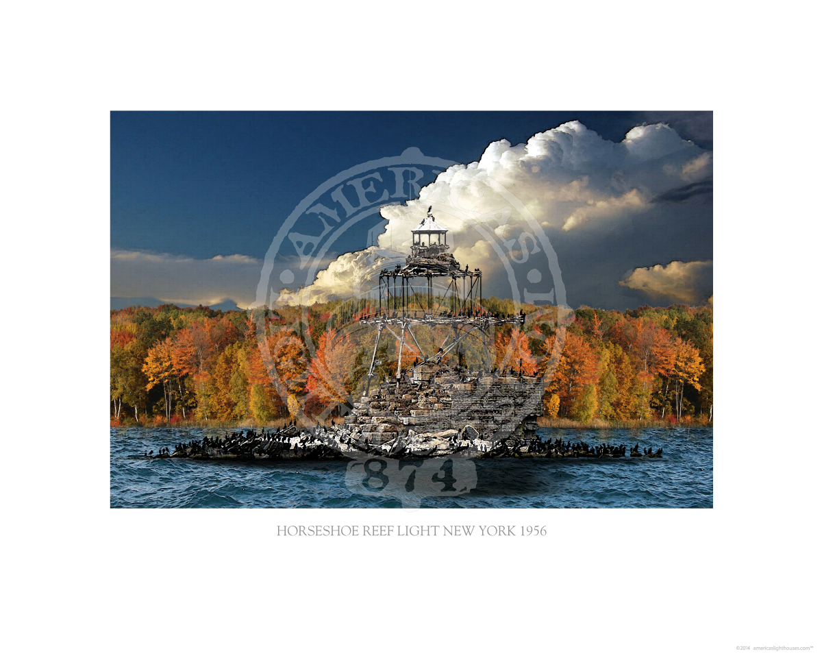 Horseshoe Reef Light New York 1956