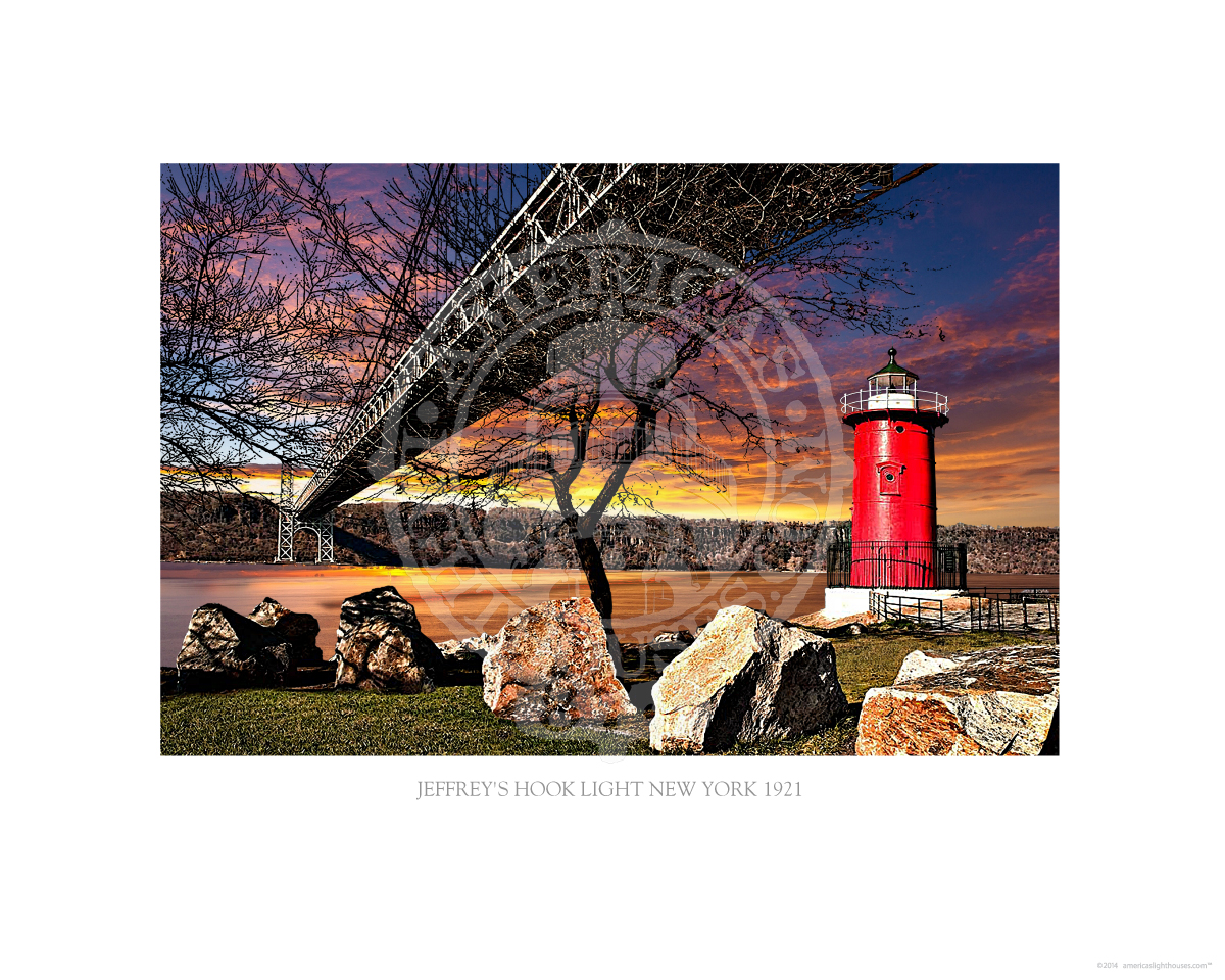 Jeffreys Hook Light New York 1921