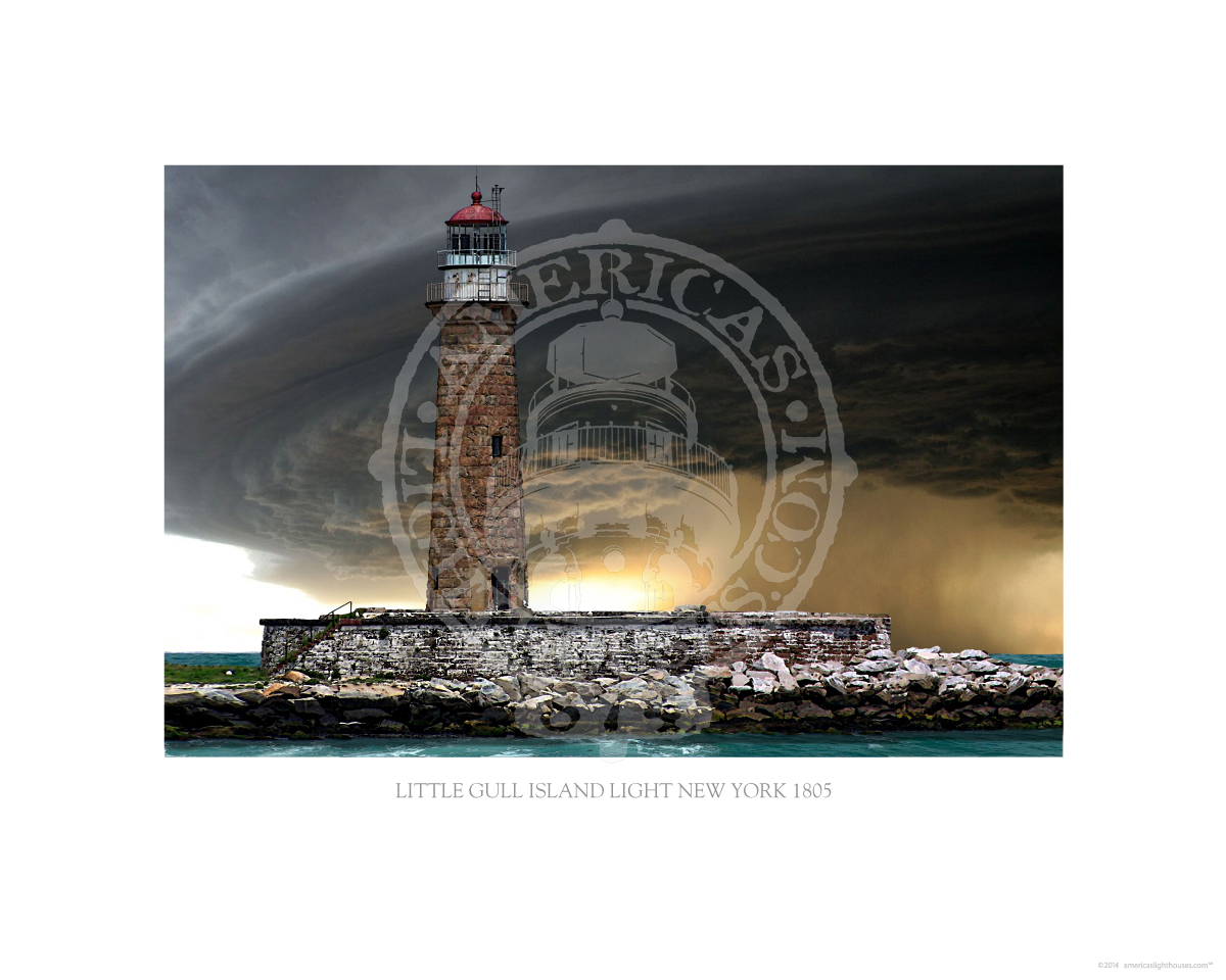 Little Gull Island Light New York 1805