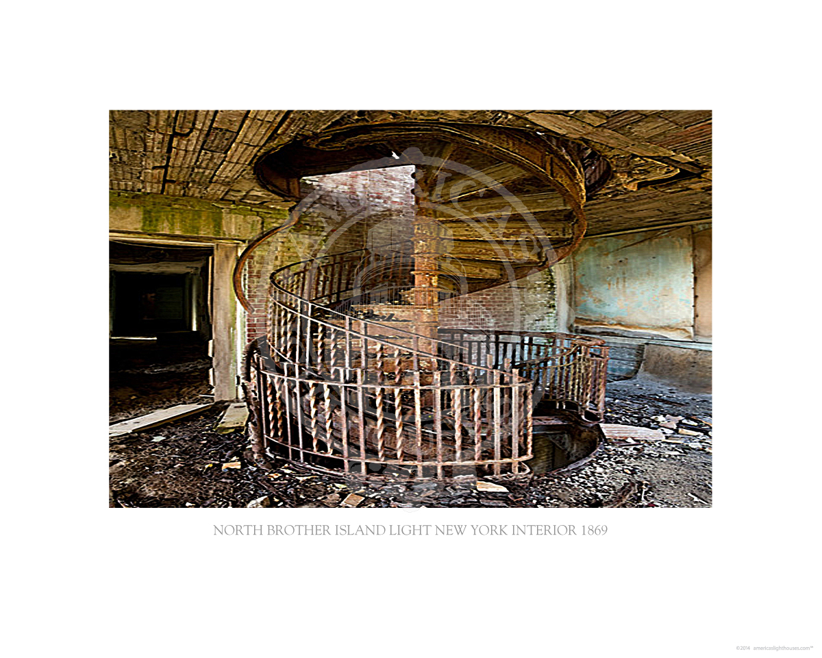 North Brother Island Light Interior New York 1869