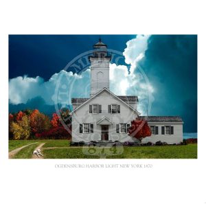 Ogdensburg Harbor Light New York 1870