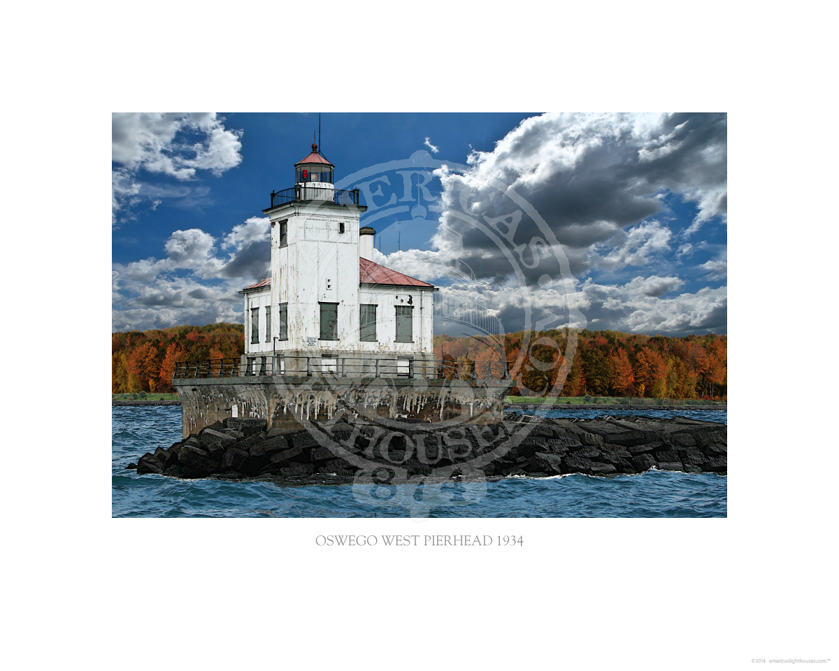 Oswego West Pierhead New York 1934