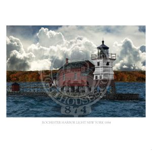 Rochester Harbor Light New York 1884