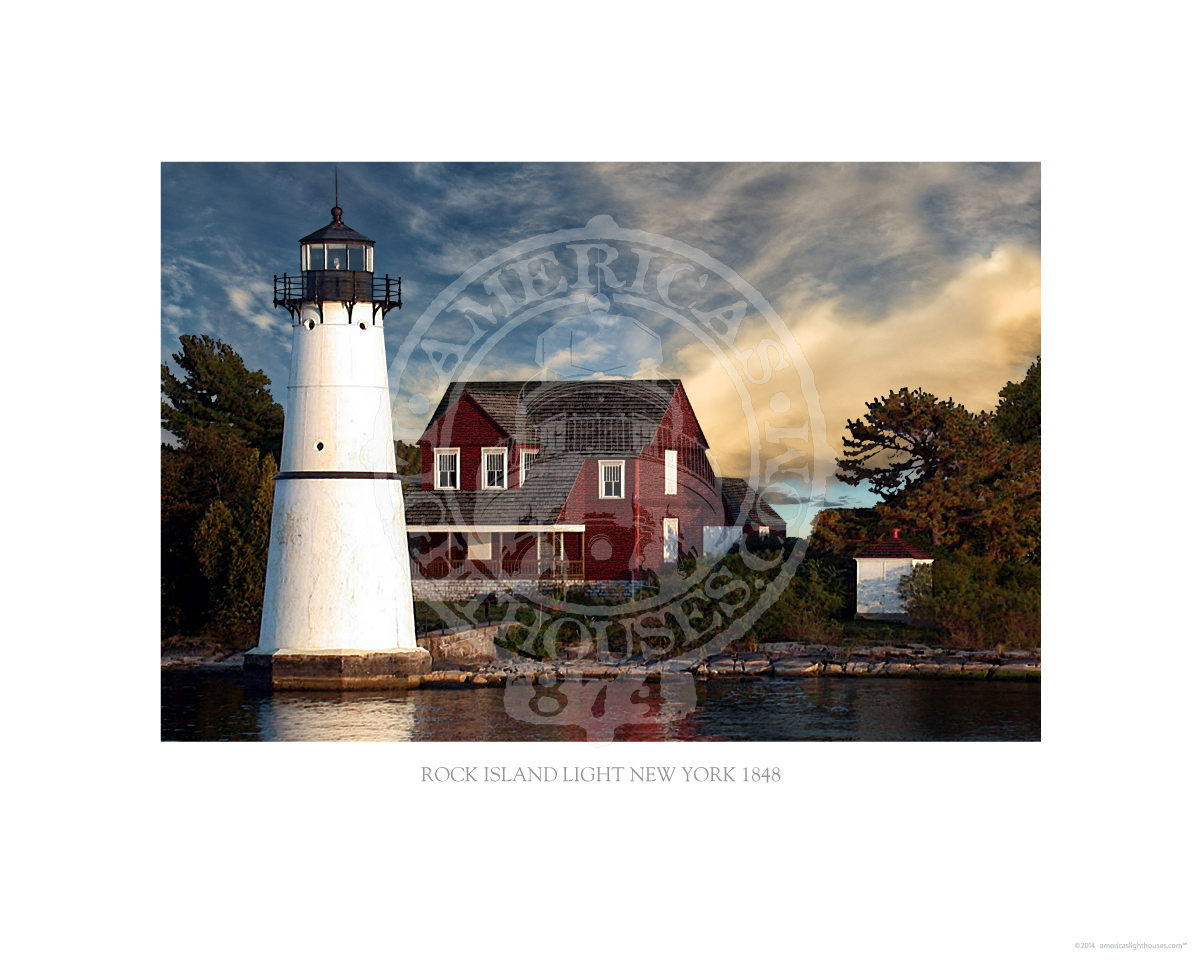 Rock Island Light New York 1848