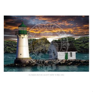 Sunken Rock Light New York 1882