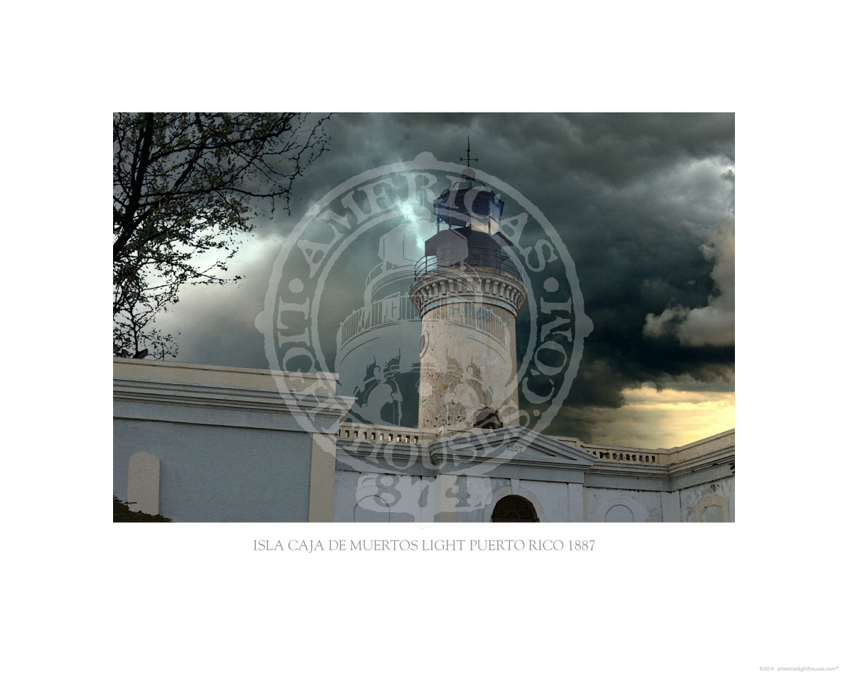 Isla Caja de Muertos Light Puerto Rico 1887