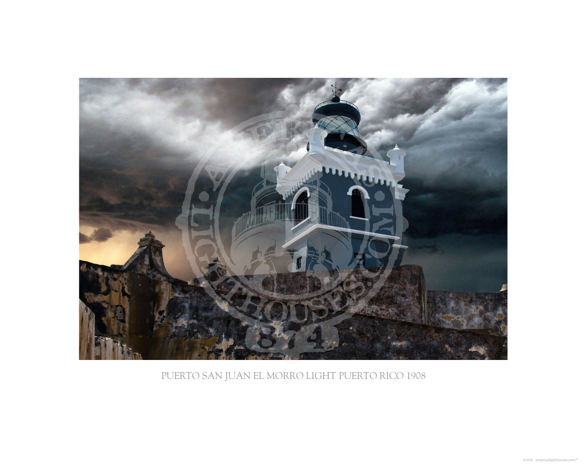 Puerto San Juan El Morro Light Puerto Rico 1908