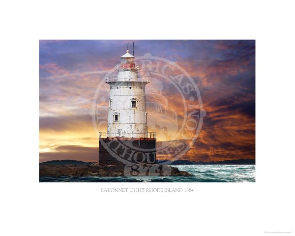 Sakonnet Light Rhode Island 1884