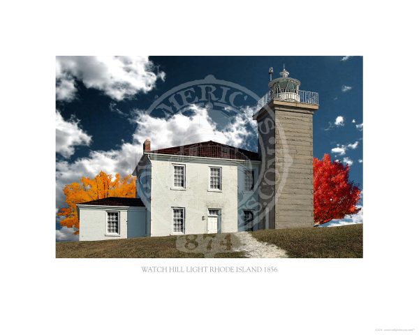 Watch Hill Light Rhode Island 1856