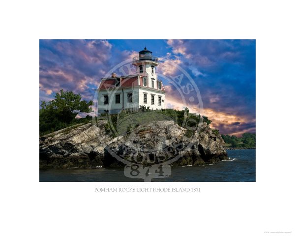 Pomham Rocks Light Rhode Island 1871