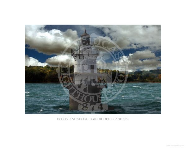 Hog Island Shoal Light Rhode Island 1855