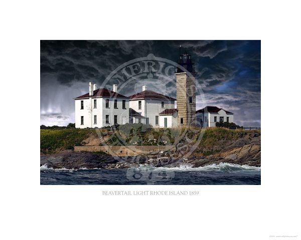 Beavertail Light Rhode Island 1859