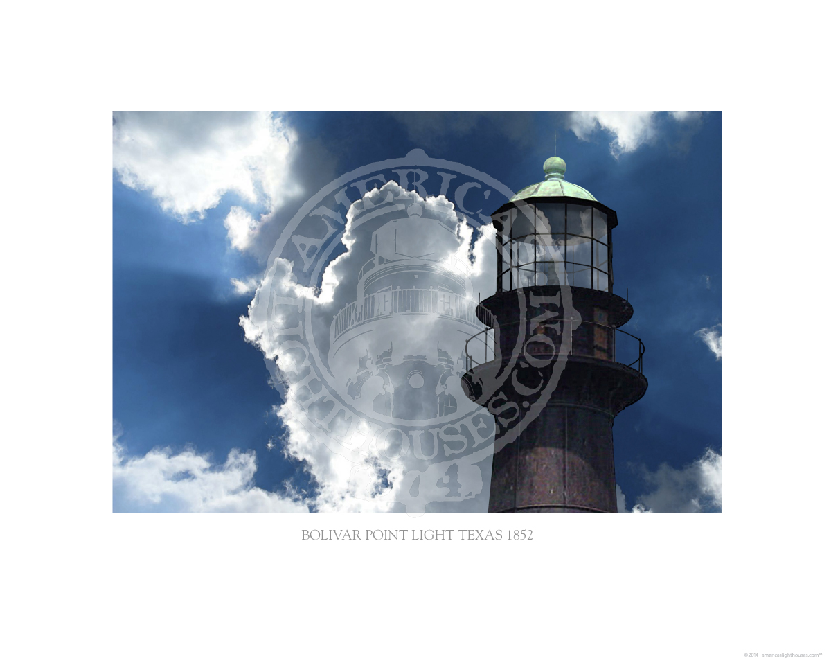 Bolivar Point Light Texas 1852