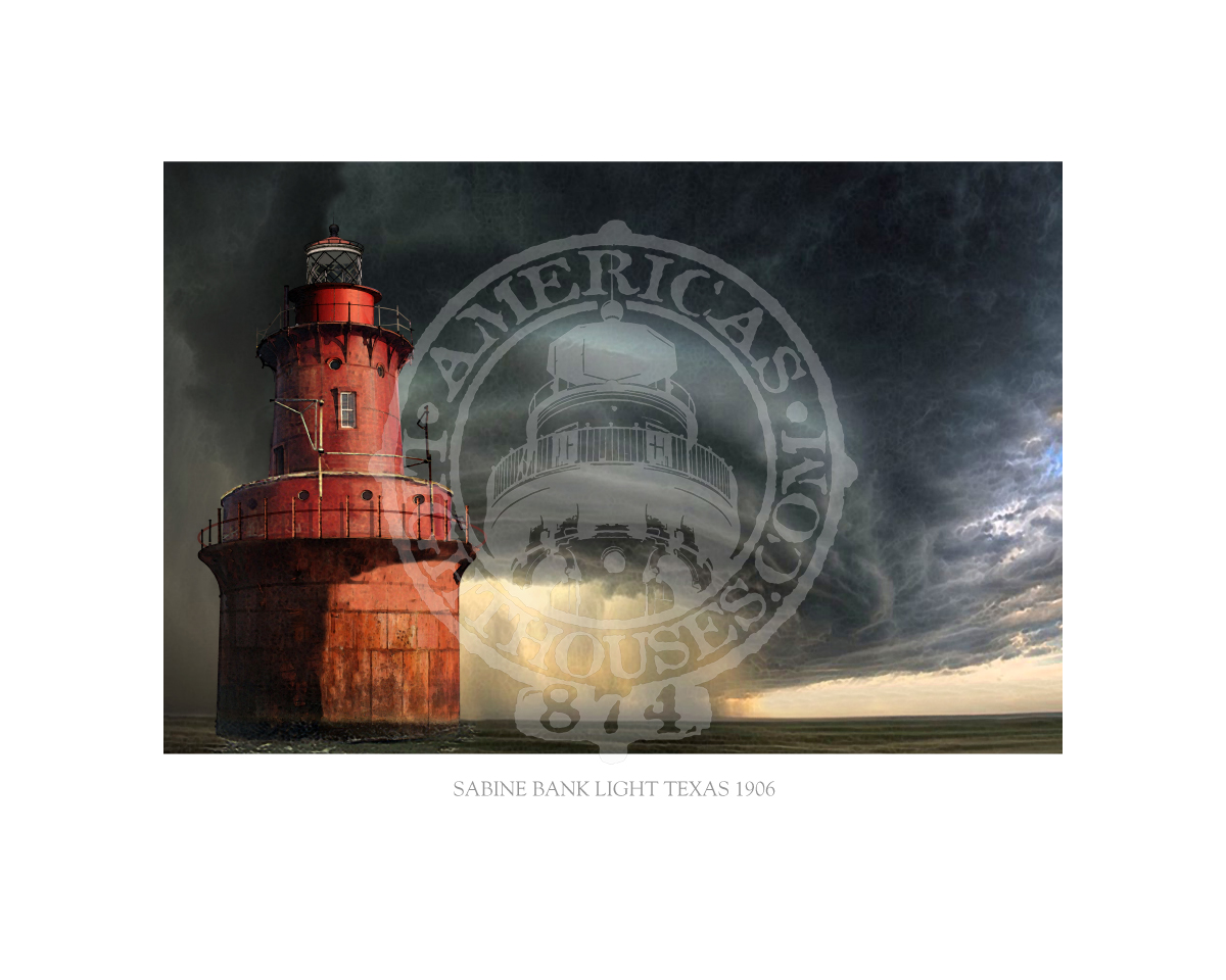 Sabine Bank Light Texas 1906