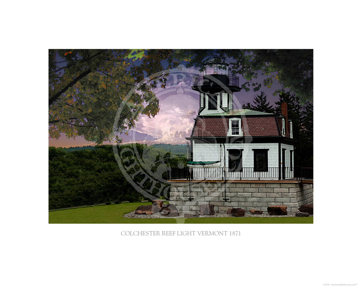 Colchester Reef Light Vermont 1871