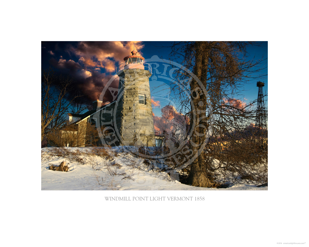 Windmill Point Light Vermont 1858