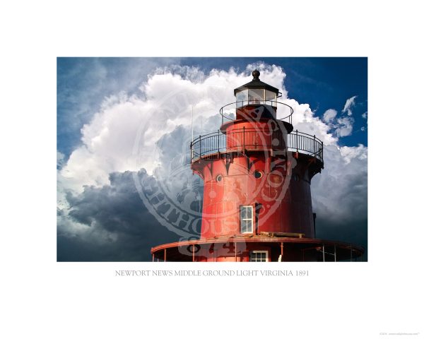 Newport News Middle Ground Light Virginia 1891